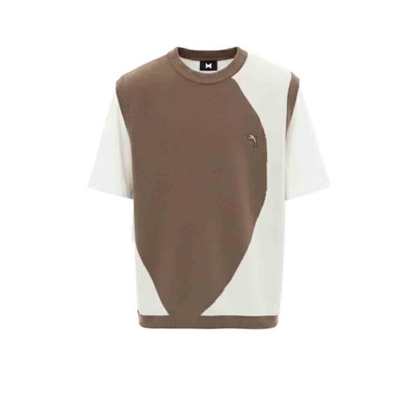 Smooth cotton knitted T-shirt for casual lifestyle wear